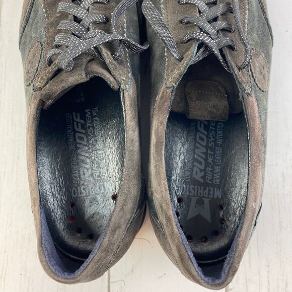 Mephisto Dark Brown Yael Leather Lace Up Fashion Sneaker Runoff Air-Jet Size 8 - Picture 13 of 14